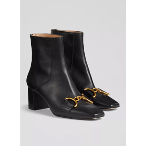 LK Bennett Nadina Leather Snaffle Detail Ankle Boots